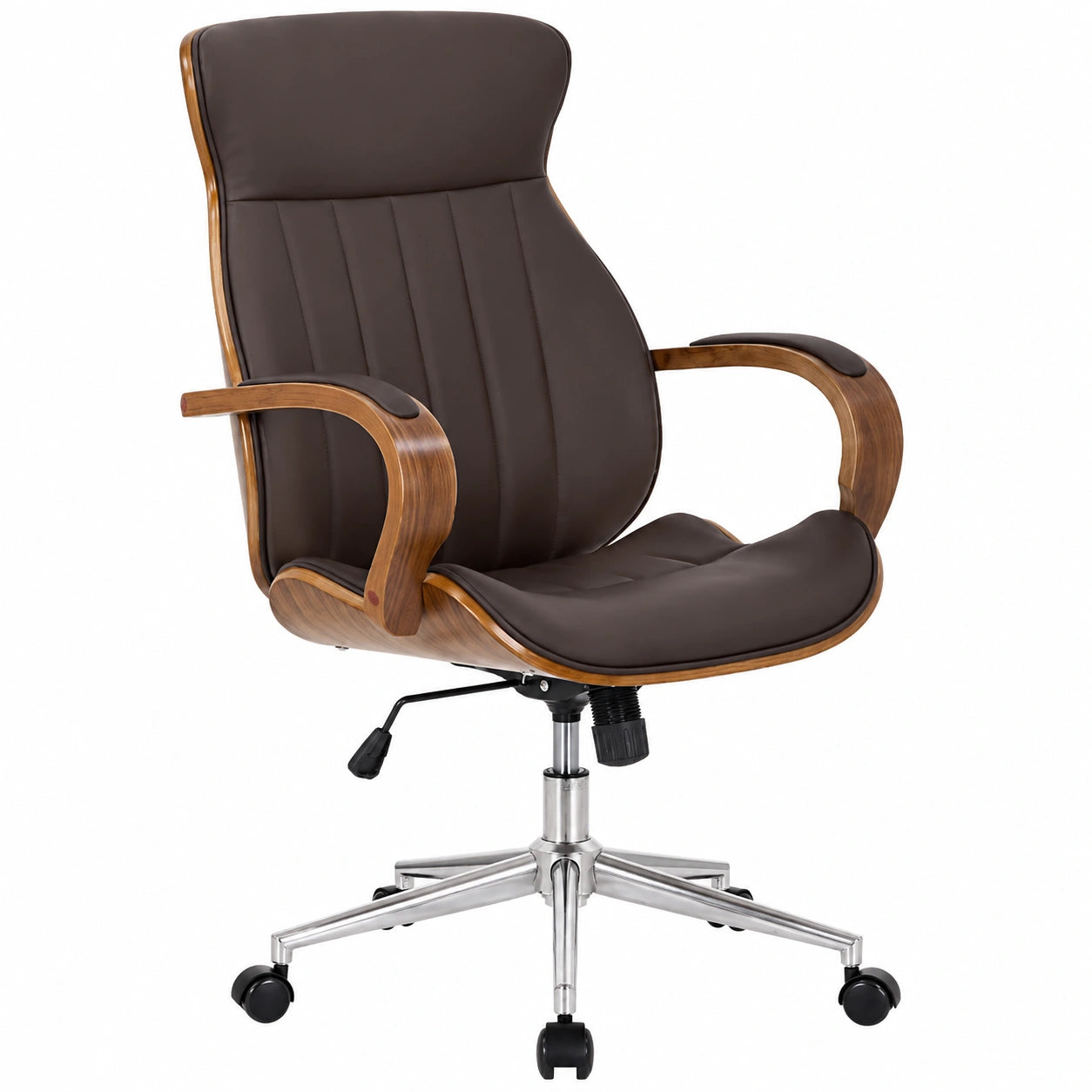 chaise-de-bureau-ergonomique-reglable-et-pivotante-marron-kezhoi3827ra